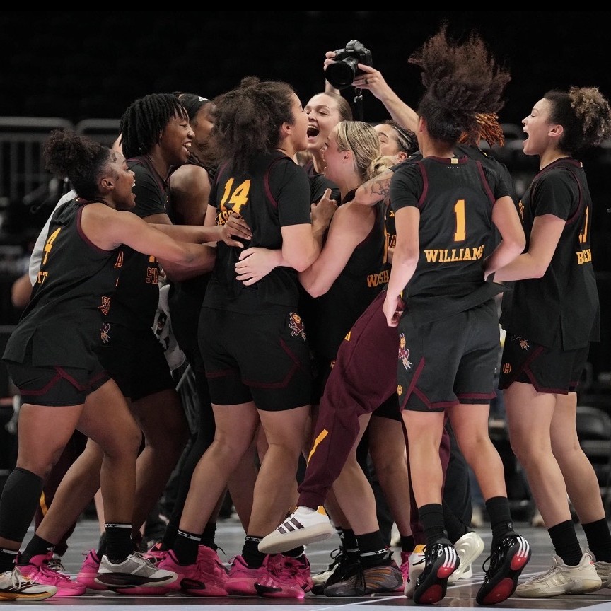 team celebrating