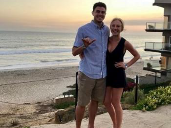 Danny and his wife at the beach.